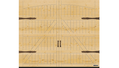 Мотив 405, с фурнитурой распашных ворот «Exklusiv» (опция), северная ель